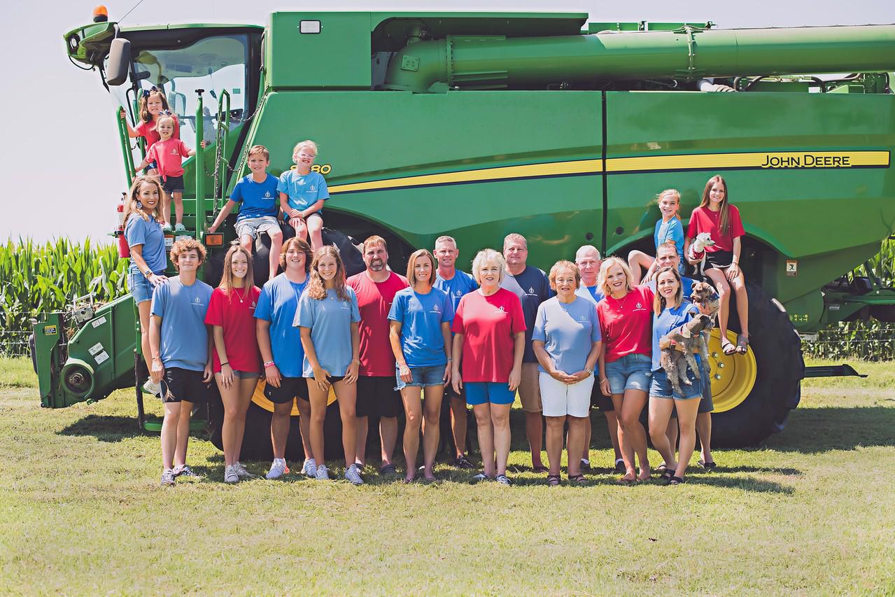 Lyndal Skaggs Family at harvest