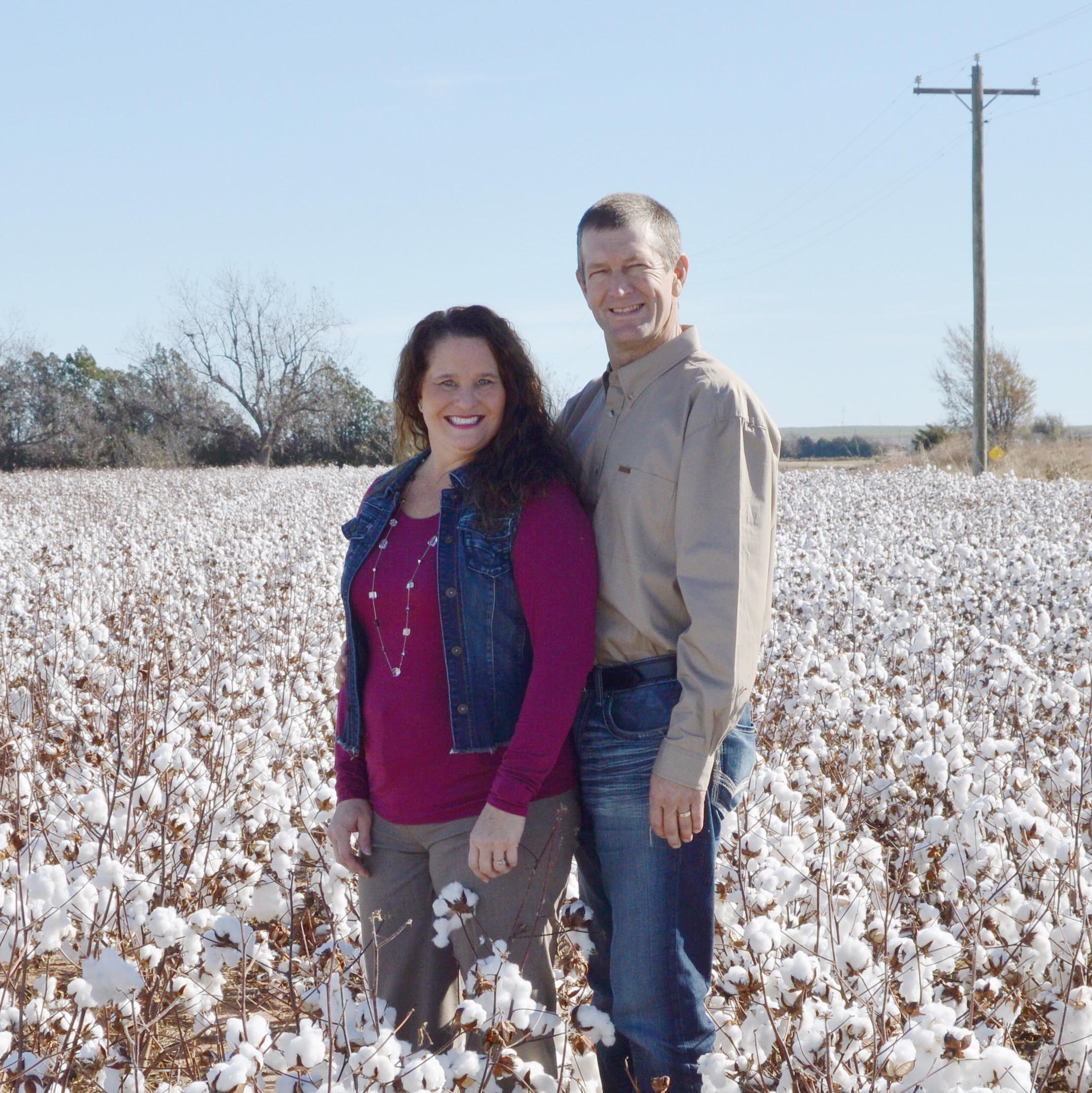 Mark & Vonda Graf in a cotton field